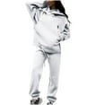 thumbnail image 1 of qolati Women Hoodies Tracksuit Long Sleeve Hooded Sweatshirts and Jogger Pant Sweatsuit Y2k Fall Clothes Lounge Set 2 Piece Outfits with Pockets, 1 of 6