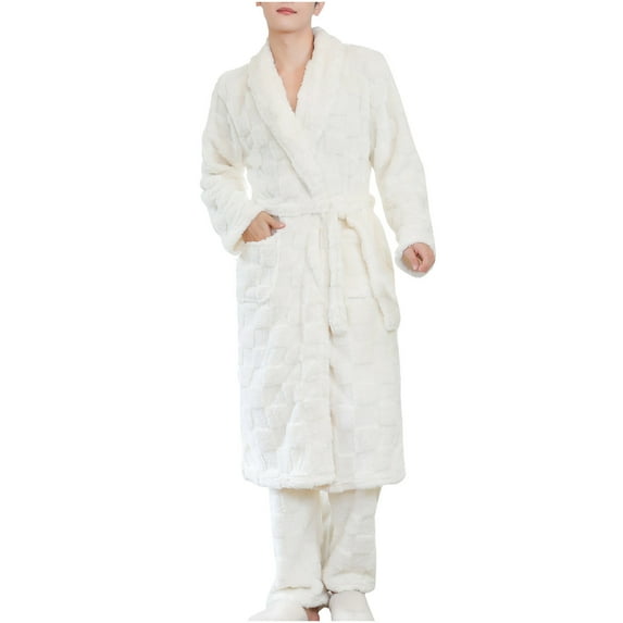 qolati Women Robe Fleece Plush Soft Fluffy Fuzzy Textured Bathrobe Cozy Warm Lightweight Bathrobes Shower Spas House Long Robe for Women