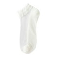 thumbnail image 1 of qolati Women Sheer Ankle Socks Elastic See Throughs Crew Socks Summer Thin Mesh Lace Jacquards Socks Cute Cottagecore Accessories, 1 of 4
