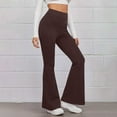 thumbnail image 1 of qolati Women Soft Seamless Flared Leggings Tummy Control Yoga Pants High Waisted Workout Bootcut Wide Leg Pants, 1 of 6