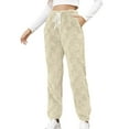 thumbnail image 1 of qolati Women's Fuzzy Fleece Jogger Sweatpants Comfy Stretch High Waisted Workout Yoga Track Pants Casual Loose Drawstring Lounge Pajamas Trousers, 1 of 7
