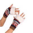 thumbnail image 1 of qolati Women's Gloves & Mittens Winter Fingerless Gloves for Women Cute Cable Knit Gloves Lightweight Faux Fur Thumbhole Stretchy Wrist Sleeves, 1 of 3