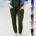 thumbnail image 1 of qolati Women's Jogger Sweatpants High Waist Runched Leggings Yoga Pants Casual Slim Fit Stretch Workout Running Tapered Trousers, 1 of 7