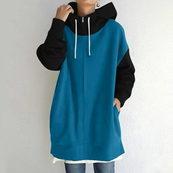 qolati Women's Long Fleece Jacket Full Zip Hoodies Long Sleeve Sweatshirts Cardigans Soft Lightweight Winter Coat Sherpa Jackets for Women Fall Outfits