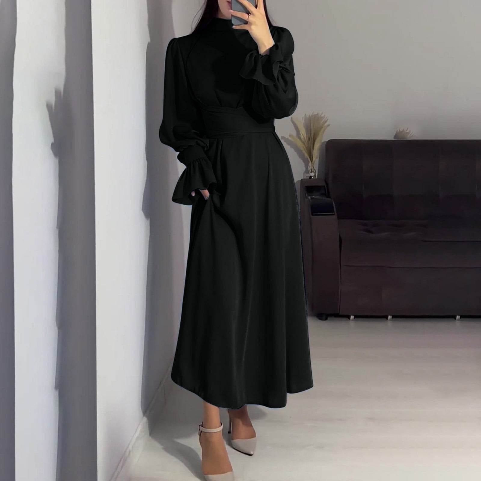 fall long formal dresses Amazon.com: Ever-Pretty Womens Long Sleeve Formal Dress Elegant V Neck  Chiffon Fall Winter Plus Size Mother of Bride Dresses Evening Gown Black  US14 : Clothing, Shoes & Jewelry