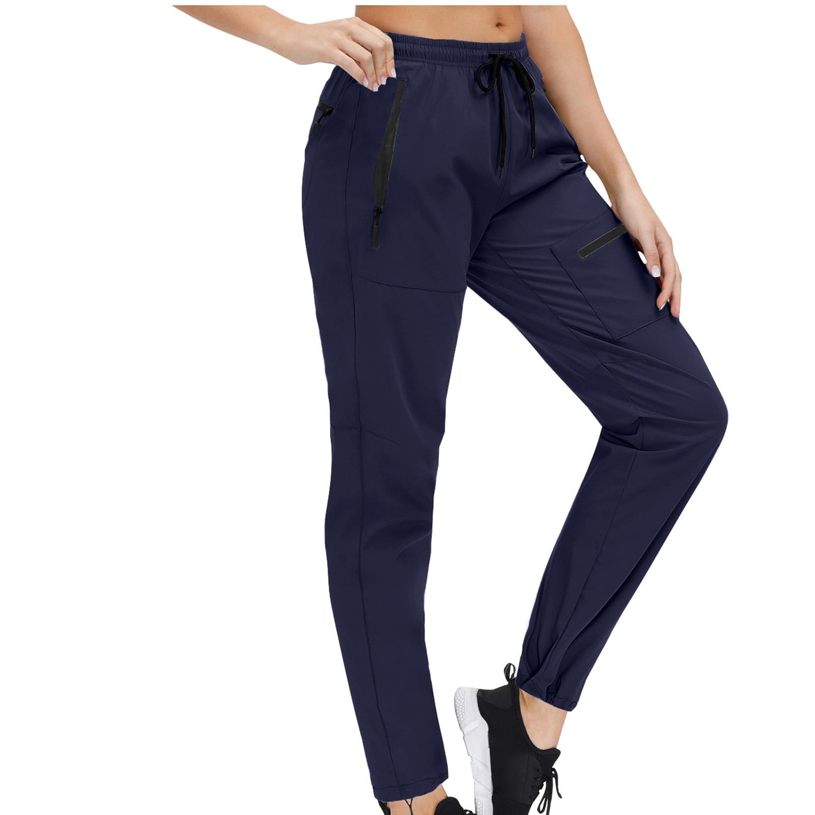 qolati Women s Track Pants Warm Up Athletic Running Sweatpants Sports Training Pants Straight Leg Joggers Pants with Zipper Pockets Green L 8 Walmart