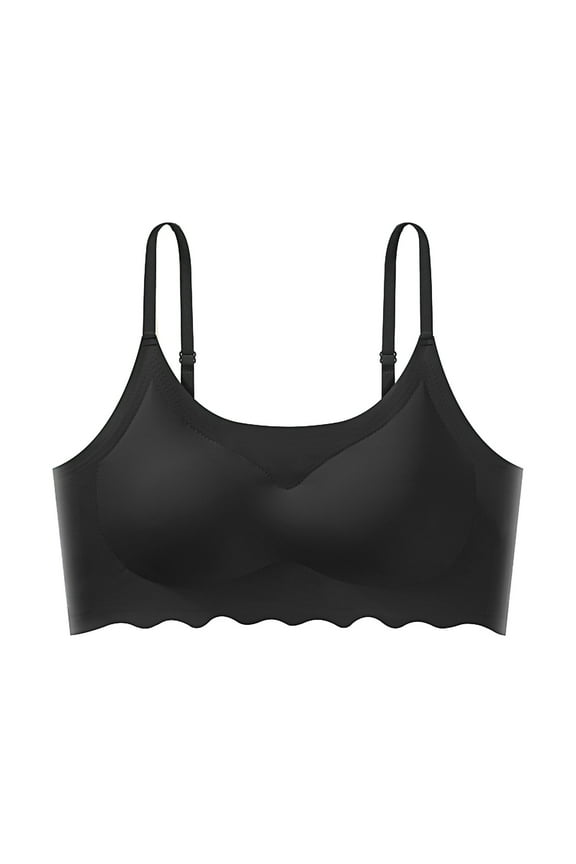 Women's Ultra-Thin Ice Silk Bra Seamless Wireless Underwear Bra Soft Breathable Gathers Bras Comfy Sport Sleep Bra