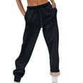 thumbnail image 1 of qolati Women's Warm Fleece Lined Sweatpants High Elastic Waisted Thermal Jogger Pants Winter Sherpa Thicken Outdoor Workout Yoga Track Pants, 1 of 4