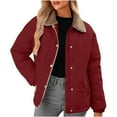 thumbnail image 1 of qolati Women's Winter Coats Casual Quilted Jackets Long Sleeve Button Down Puffer Jacket Zip Up Lightweight Padded Outerwear, 1 of 9