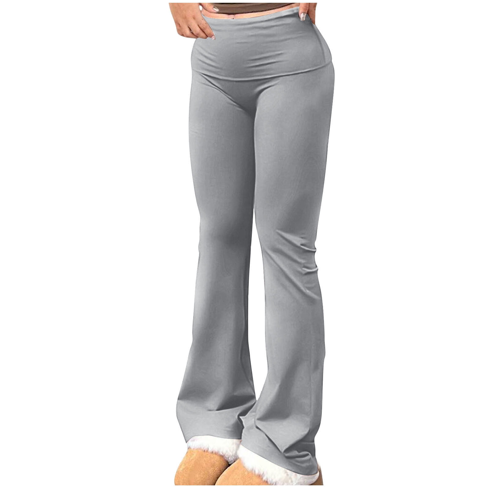 y-YO Cable long leggings グレー Grey Comfortable Stretch Skinny Denim Butt Lifting Shaping Legging