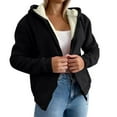thumbnail image 1 of qolati Womens Fleece Lined Jackets Winter Coats for Women Fashion Zip Up Hoodies Sweatshirts Warm Sherpa Cardigan Outwear Jacket, 1 of 9
