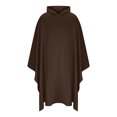 thumbnail image 1 of qolati Womens Hoodies Long Cloak Mens Unisex Lightweight Fleece Ruffle Hooded Poncho Sweater Wrap Topper Elegant Shawls Cape for Halloween Costumes, 1 of 4