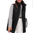 thumbnail image 1 of qolati Womens Long Puffer Vest Quilted Sleeveless Zip Up Down Jacket Fall Winter Warm Lightweight Open Front Coat Outerwear with Pockets, 1 of 5