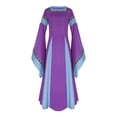 thumbnail image 1 of qolati Womens Medieval Renaissance Dresses Victorians Vintage Retro Long Dress Halloween Costumes Gothic Gown for Party, Evening, Prom, 1 of 3