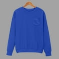 thumbnail image 1 of qolati Womens Oversized Sweatshirts Long Sleeve Fleece Plain Solid Sweater Fall Crew Neck Basic Pullover Tops with Chest Pocket, 1 of 7