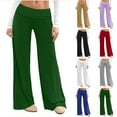 thumbnail image 1 of qolati Womens Wide Leg Sweatpants Casual Elastic High Waist Loose Fit Lounge Pants Comfy Stretchy Pull On Workout Yoga TrousersPurpleXL, 1 of 8