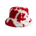 thumbnail image 1 of qolati Womens Winter Plush Bucket Hat Casual Warm Fuzzy Faux Fur Fisherman Hats Comfort Soft Puffy Sherpa Warm Cap, 1 of 4