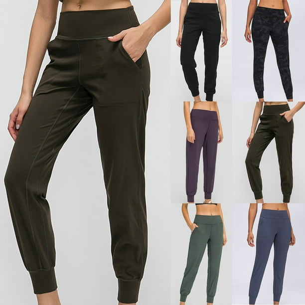 qolati Womens Yoga Sweatpants Lightweight Elastic High Waisted Athletic Joggers Pants Comfy Stretch Running Workout Lounge Pants