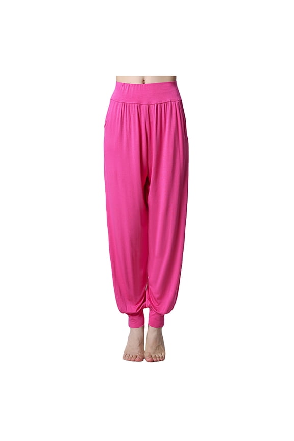 Yoga Harem Pants for Women Stretchy High Waisted Plus Size Palazzo Lounge Trousers Casual Summer Boho Workout Jogger Sweatpants