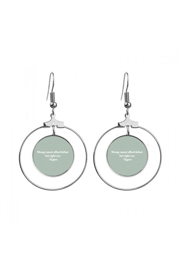 qoutes healing sentences wrong right ffault earrings dangle hoop jewelry drop circle