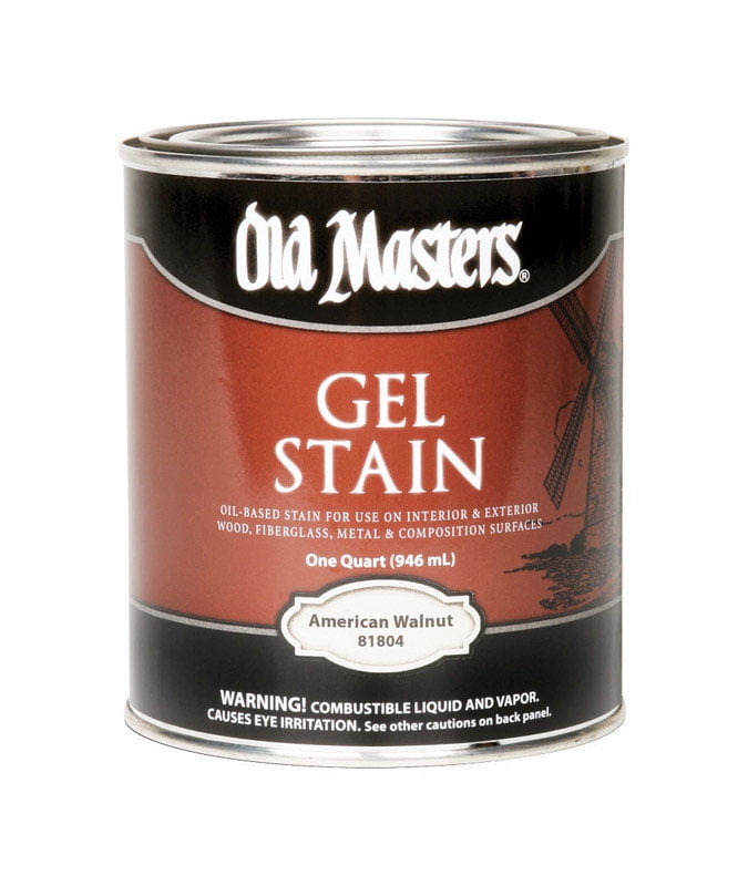 Old Masters Semi-Transparent American Walnut Oil-Based Alkyd Gel Stain 1 qt