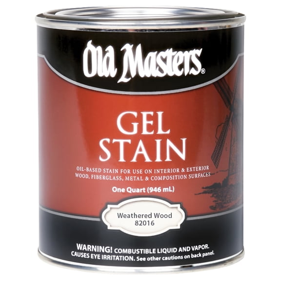 qt Old Masters 82004 Weathered Wood Gel Stain Oil-Based Stain