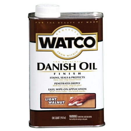 qt Rust-Oleum 65541 Light Walnut Watco Danish Oil Finish — Construction & DIY Use, Standard Hardware Spec