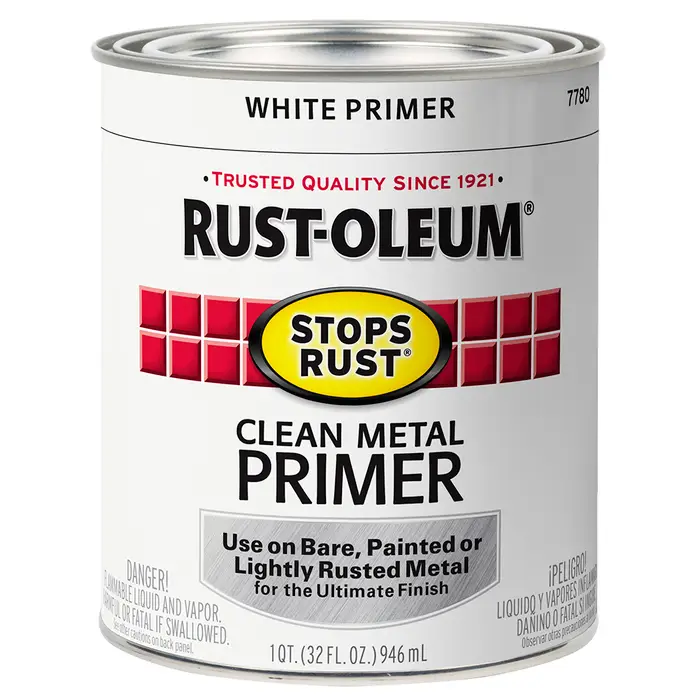 qt Rust-Oleum 7780502 White Stops Rust Clean Metal Primer