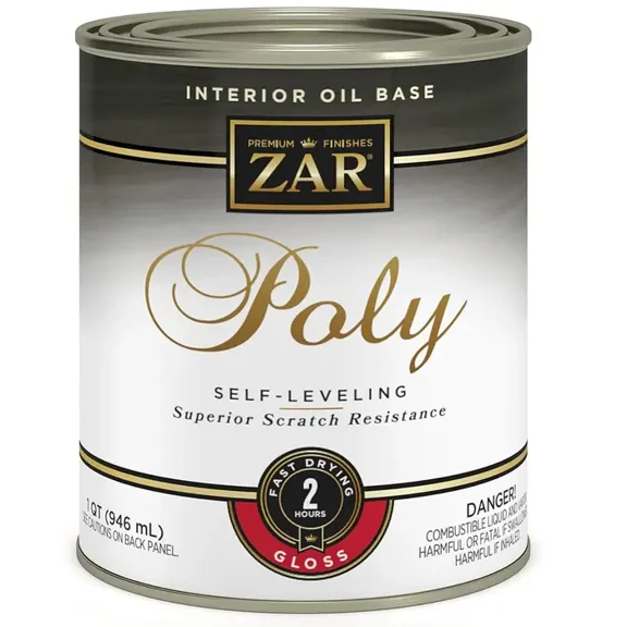 qt UGL 32812 Clear Zar, Poly SL Interior Oil-Based Polyurethane Finish, Gloss