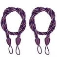 thumbnail image 1 of quanjun 2pcs Curtain Tiebacks Ropes,Decorative Handmade Tie Backs Curtain Holdbacks,Buckle Holdback Drapery Curtain Tiebacks,Holders Cord for Thin or Thick Window Drapes Indoor Outdoor, 1 of 6