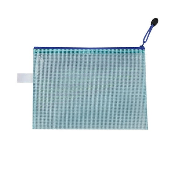 quanjun A3 Mesh Zipper Pouch,Plastic Mesh Zipper Pouch,Tear-Resistant Document Pouch,Extra Large Zip File Bags, for School office Supplies Home Travel Storage 12"x16"