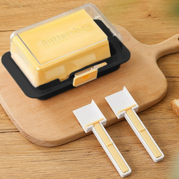quanjun Butter Dish with Lid for Countertop,Easy Scoop,Butter Container with Splitter,Cheese Dish with Lid Butter Dish Organizer for Easy Cutting and Freshness