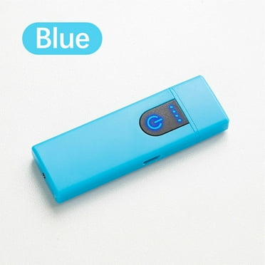 quanjun Lighter-Electronic Lighter, USB Rechargeable Lighter,Mini Electric Lighter Touch Ignition Windproof Flameless Lighter Plasma Lighter,with Battery Indicator for Men Father Gifts