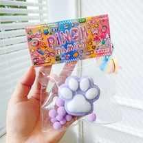 quanjun Mini Toys-Handmade Squishy Cat Paw Silicone Squeeze Toys,Squeeze Cat Paw Squeeze Toys Stress Relief Small Size Cat Paw Paw Squishy Fidget Toys,Furry Cat Paw Squishy Toys for Stress Relief