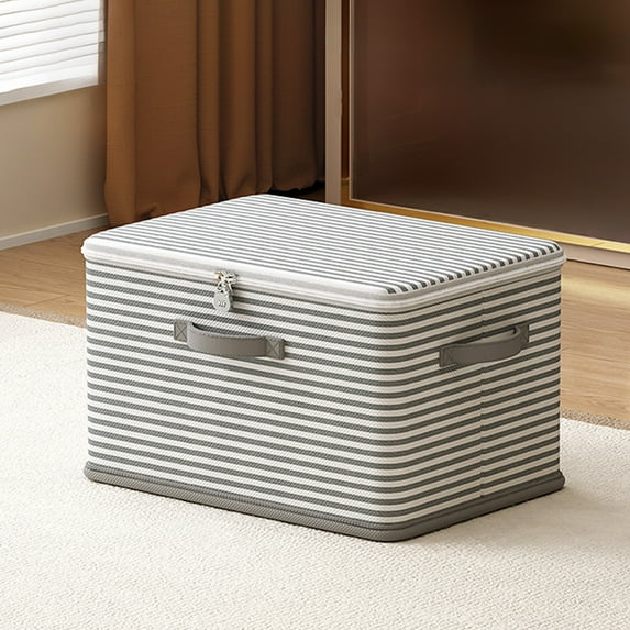 quanjun Thick Non-woven Fabric Storage Box,Extra Large Space Saving Totes for Storage,Large Blanket Storage Duty Mobile Bag with Zipper and Reinforced Handling Container Closet Organizer