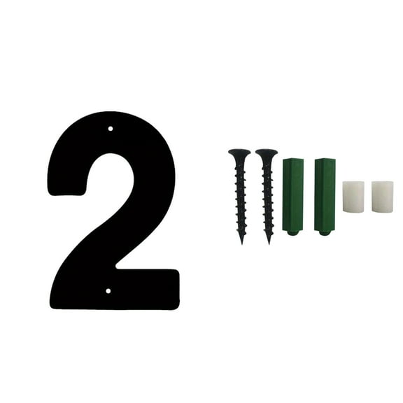 quanjun Three-dimensional Iron Digital Door Number,6" Innovative Wrought Iron Numbers,Solid Home Address Numbers,Easy Install with Matching Screws 2