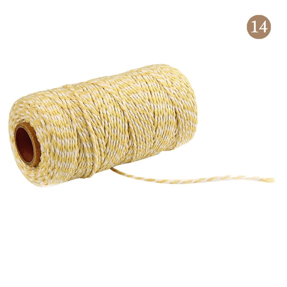 quanjun Two Colors Cotton Bakers Twine Rope Rustic Country Crafts Handmade Accessories