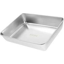 quare Plate,Stainless Steel Trays,10''x8''x2'' Baking Sheet Pan ,Stainless Steel Cookie Sheet Pan Tray, for Oven Use, Cooking Roasting, Non Toxic and Dishwasher Safe,Heavy Duty,Easy to Clean(Silver)