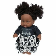 qucoqpe 12Inch Black Baby Doll Set - African American Doll Set |Realistic Baby Doll Black Girl and Boy Baby Doll | Baby Dolls for 2 Year Old Girls | Doll Baby Toy for Toddlers | Toddler Baby Doll