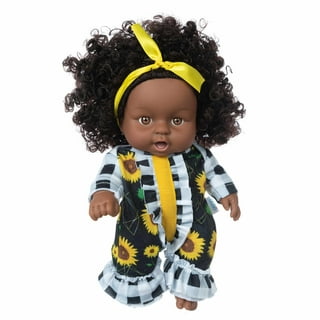 African Doll and Accessories by Naima Dolls, Aissa Black Fashion Baby Doll  for Ages 3+, African Girl Dolls with Realistic Natural Hair