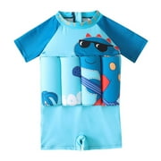 qucoqpe Baby Boys Swimsuit Baby Pool Float , Shark Print Short Sleeve One-piece Swimsuit Toddler Baby Boy Clothes Guard Surfing Suit UPF 50+