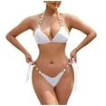 thumbnail image 1 of qucoqpe Bikini Sets for Women Two-piece Bathing Suit Fashion Cute Casual Solid Color Swimsuit Summer Vacation Swimwear, 1 of 5