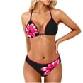 thumbnail image 1 of qucoqpe Bikini Sets for Women Two-piece Bathing Suit Summer Fashion Casual Floral Print Swimsuit, 1 of 7