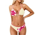 thumbnail image 1 of qucoqpe Bikini Sets for Women Two-piece Bathing Suit Summer Fashion Casual Floral Print Swimsuit, 1 of 7