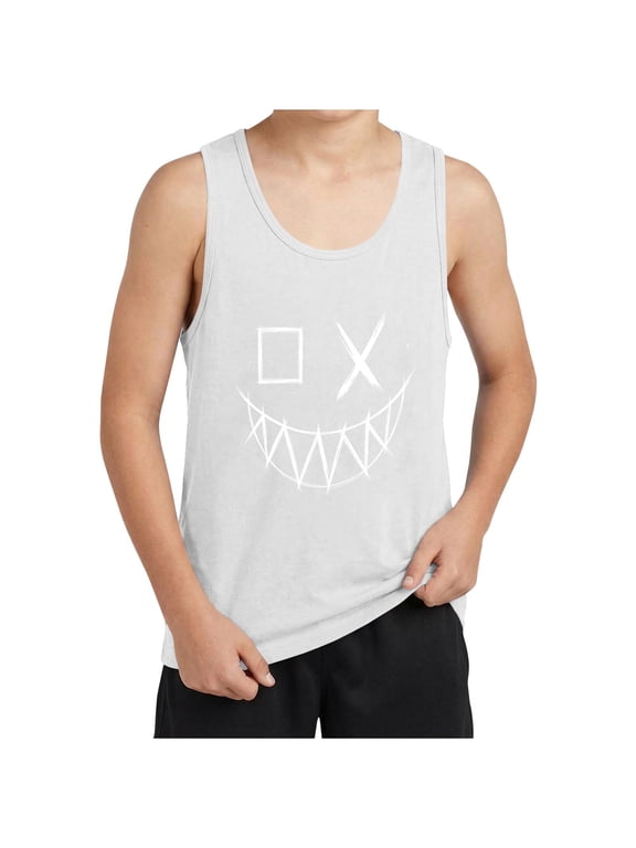 Boys and Girls Tank Tops Fashion Little devil Graphic Sleeveless Shirts Workout Running Casual Lightweight Trendy Cute Tops for 6-15 Years