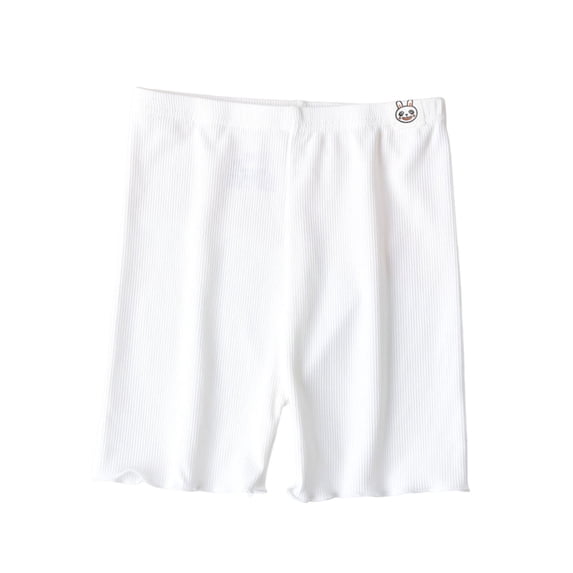 qucoqpe Child Ruffle Leggings Solid Color Comfy Casual Outdoor Fitness Running Lightweight Leakage Safety Shorts for Kids