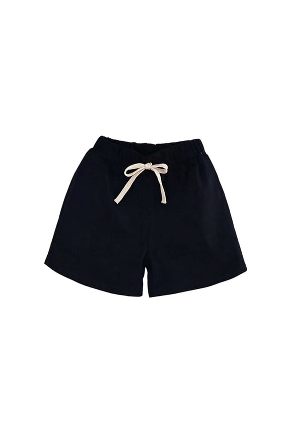 Children and Juniors Summer Shorts Workout Biker Running Hiking Drawstring Solid Color Elastic Waist Casual Outdoor Exercise Shorts Kids