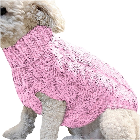 qucoqpe Dog Sweaters for Small Medium Large Dog Winter Turtleneck Warm Pet Clothes Classic Doggy Indoor Outdoor Knitted Pullover for Dogs