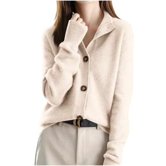 qucoqpe Fall Winter Outfits for Women 2025 Fashion Casual Solid Furry Coat Blouse Tops Lapel Long Sleeve Button Up Comfy Outwears