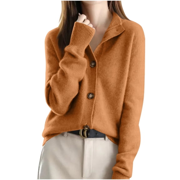 qucoqpe Fall Winter Outfits for Women 2025 Fashion Casual Solid Furry Coat Blouse Tops Lapel Long Sleeve Button Up Comfy Outwears